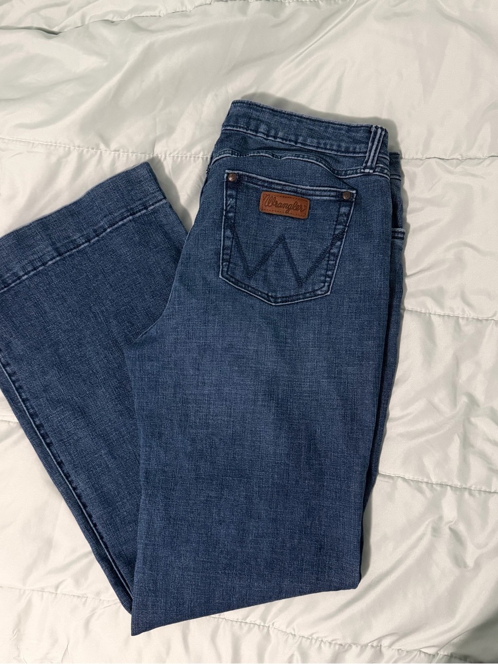Wrangler Women's Dark Blue Flare Denim Jeans